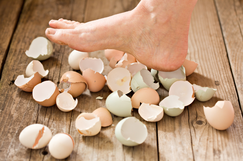 Walking On Eggshells Meaning In English